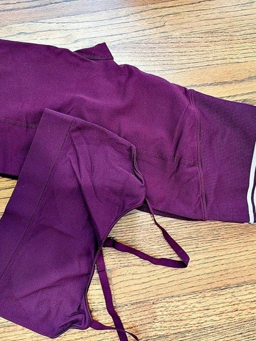 SET PINK Victoria's Secret Purple Striped Athletic Legging and Top